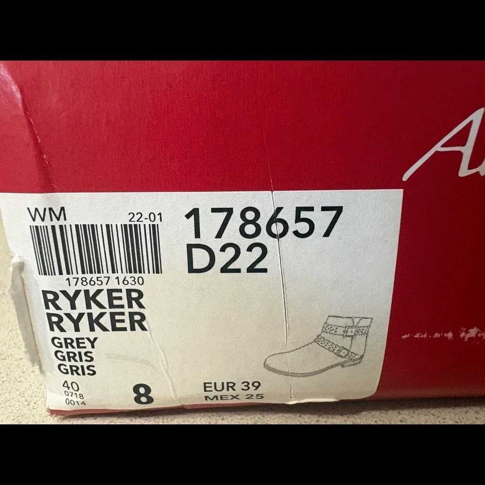 Grey ankle boots